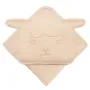 Prosop de baie, Lionelo, Cu gluga, Din muselina, 100% bumbac, 80x80 cm, Absorbtie eficienta, Bej deschis - 5