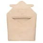 Prosop de baie, Lionelo, Cu gluga, Din muselina, 100% bumbac, 80x80 cm, Absorbtie eficienta, Bej deschis - 1