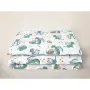 Lenjerie patut junior cu 2 piese, Qmini, Din bumbac certificat Oeko Tex Standard 100, 140 x 200 cm, Dragons Gray - 2