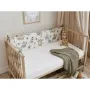 Lenjerie patut 3 piese, Qmini, Pentru patut 120x60 cm, Cu protectie laterala, Din bumbac certificat Oeko Tex Standard 100, Safari - 6