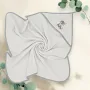 Prosop cu gluga, Qmini, Din bumbac, 80x80 cm, Grey - 4