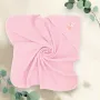 Prosop cu gluga, Qmini, Din bumbac, 80x80 cm, Pink - 4