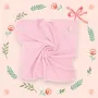 Prosop cu gluga, Qmini, Din bumbac, 80x80 cm, Pink - 2