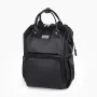 Rucsac pentru mamici, Petite&Mars, Jasper, Cu 12 compartimente, Cu buzunare termice, Saltea de infasat inclusa, 27 x 41 x 14 cm, Absolute Black - 1