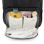 Rucsac pentru mamici, Petite&Mars, Jasper, Cu 12 compartimente, Cu buzunare termice, Saltea de infasat inclusa, 27 x 41 x 14 cm, Absolute Black - 8