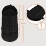 Sac de iarna, Lionelo, Oli, Pentru carucior, landou sau scaun auto, 101x45 cm, Impermeabil, Rezistent pana la -20 grade, Extensibil, Negru - 14