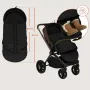 Sac de iarna, Lionelo, Oli, Pentru carucior, landou sau scaun auto, 101x45 cm, Impermeabil, Rezistent pana la -20 grade, Extensibil, Negru - 16