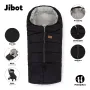 Sac de iarna, Petite&Mars, Jibot, Pentru carucior, landou sau scaun auto, 100x48 cm, Impermeabil, Cu elemente reflectorizante, Extensibil, 3 in 1, Mysterious Plum - 5