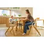 Scaun de masa multifunctional Celia, Lionelo, Din lemn de fag, 6 luni- adult, Reglabil pe inaltime, Husa impermeabila, Tavita silicon, Suport de picioare reglabil, Greutate maxima 90 Kg, Negru - 25