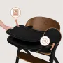 Scaun de masa multifunctional Celia, Lionelo, Din lemn de fag, 6 luni- adult, Reglabil pe inaltime, Husa impermeabila, Tavita silicon, Suport de picioare reglabil, Greutate maxima 90 Kg, Negru - 20