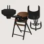 Scaun de masa multifunctional Celia, Lionelo, Din lemn de fag, 6 luni- adult, Reglabil pe inaltime, Husa impermeabila, Tavita silicon, Suport de picioare reglabil, Greutate maxima 90 Kg, Negru - 4