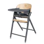 Scaun de masa multifunctional Celia, Lionelo, Din lemn de fag, 6 luni- adult, Reglabil pe inaltime, Spatar lat, Sezut ergonomic, Tavita silicon, Suport de picioare reglabil, Greutate maxima 90 Kg, Gri