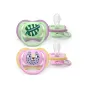Set 2 suzete, Philips Avent, Colectia Ultra Air, Ortodontice, Fara BPA, Cu orificii mari de aerisire, Scade riscul de malocluzie, 6-18 luni, Cu model, Roz/Verde - 1