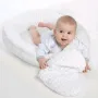 Set 3 piese, New Baby, Luxury, Baby Nest cu doua fete, Cu paturica si pernuta in forma de inima, Minky Bears Blue - 6