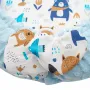 Set 3 piese, New Baby, Luxury, Baby Nest cu doua fete, Cu paturica si pernuta in forma de inima, Minky Bears Blue - 8