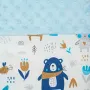 Set 3 piese, New Baby, Luxury, Baby Nest cu doua fete, Cu paturica si pernuta in forma de inima, Minky Bears Blue - 9