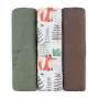 Set 3 scutece, Petite&Mars, Moussy, Din muselina de bambus, Hipoalergenice, 68 x 68 cm, Certificate Oeko Tex Standard 100, Forest Fox