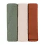 Set 3 scutece, Petite&Mars, Moussy, Din muselina de bambus, Hipoalergenice, 68 x 68 cm, Certificate Oeko Tex Standard 100, Earth Tones