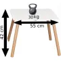 Set masuta si doua scaune, FreeON, Athena, Pentru copii, Din lemn, Conform cu standardele europene de securitate EN71-1;2018, EN71-2:2020, EN71-3:2021, Alb - 13