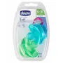 Suzete set, Chicco, Physio, Ortodontice, Silicon, Fara BPA, 2 bucati, 6-16 luni, Green/Blue - 9