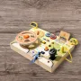 Tablita cu activitati, Baby Mix, Cu volan interactiv, Cu lumini si detalii realiste, Cu activitati, Dezvolta abilitatile motorii, Din lemn, 30x22x3,8 cm, 36 luni+, Multicolor - 2