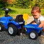 Tractor, Baby Mix, New Holland, Pana la 25 kg, Cu remorca detasabila si unelte, De impins, Cu claxon si sunet de motor, 12 luni+, Yellow - 4