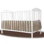 Volanas pentru saltea de patut, MimiNu, 120x60 cm, Din bumbac certificat Oeko Tex Standard 100, Colectia Royal, Mocha