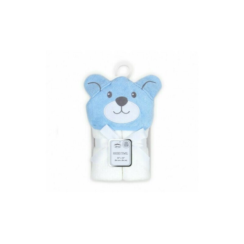 Mother's choice - prosop bebe cu gluga din bumbac - ursulet bleu