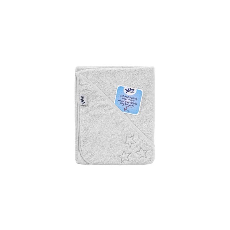 Xkko - prosop cu gluga bumbac organic white 90x90 cm