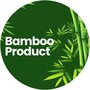 Prosop cu gluga, Qmini, Mare, Cu broderie si urechi, Dimensiune 100x100 cm, Din tricot termo-terry din bambus, Materiale certificate Oeko Tex Standard 100, Rabbit Mocha - 4