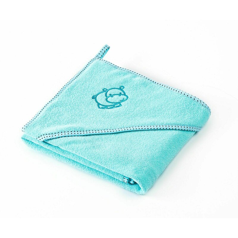 Sensillo - prosop cu gluga hippo 80x80 cm turquoise