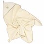 Prosop de baie, Bocioland, Cu gluga, 100% bumbac, 100x100 cm, Teddy Bear, Ecru - 1