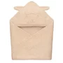 Prosop de baie, Lionelo, Cu gluga, Din muselina, 100% bumbac, 80x80 cm, Absorbtie eficienta, Bej deschis