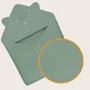 Prosop de baie, Lionelo, Cu gluga, Din muselina, 100% bumbac, 80x80 cm, Absorbtie eficienta, Verde - 5