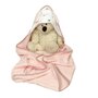 AMY - Prosopel Cu gluga , Fluffy , Pentru bebelusi  din Bumbac, 75x75 cm, Roz - 1