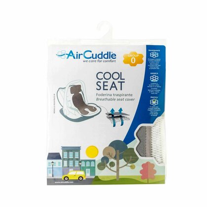 Aircuddle - Husa scaun auto Cool Seat Smoke Gr 0 , Antitranspiratie, Gri/Negru