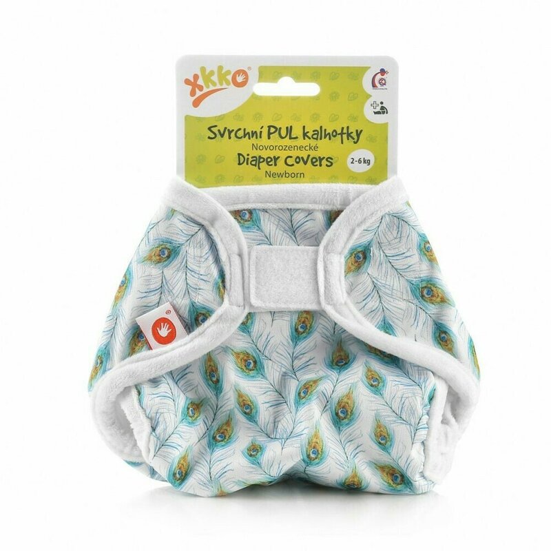 Protectie impermeabila scutece textile 2-6 kg xkko peacock