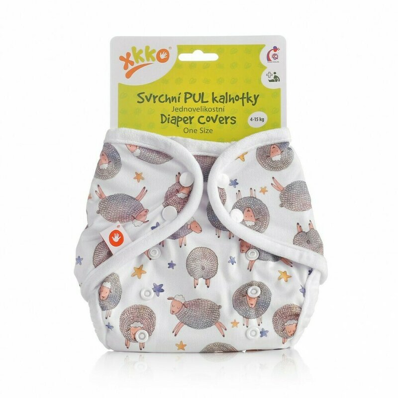 Xkko - accesoriu protectie impermeabila scutece textile , dreamy sheep din poliester, 4-15 kg