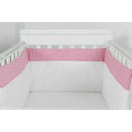 Kidsdecor - Protectie jumatate patut bebe cu roz 60 x 120 cm 