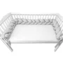 Protectie laterala, MimiNu, Pentru patut, Tip Bumper impletit, Din bumbac interlock, 240 cm, Soft Gray - 2