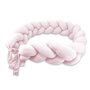 Protectie laterala, MimiNu, Pentru patut, Tip Bumper impletit, Din bumbac interlock, 240 cm, Soft Powder Pink