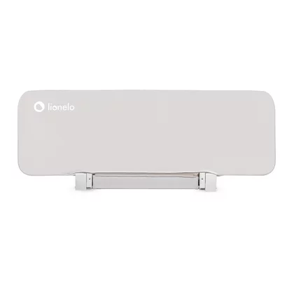 Protectie laterala pat, Lionelo, Lora, Pliabila, Sistem de blocare StandSafe, Geanta de transport inclusa, 105 x 45 cm, Bej