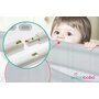 Protectie laterala pat, Primabobo, Classic, 140 cm, Inaltime reglabila 73-92 cm, Cu plasa respirabila, Prevazuta cu un buzunar, Bej - 8