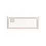 Protectie laterala pat, Primabobo, Classic, 140 cm, Inaltime reglabila 73-92 cm, Cu plasa respirabila, Prevazuta cu un buzunar, Bej - 1