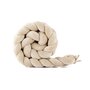 Protectie laterala, Pentru patut bebe, Tip Bumper impletit, Din bumbac si tesatura din velur, Certificat Oeko Tex Standard 100, Lungime 210 cm, Beige