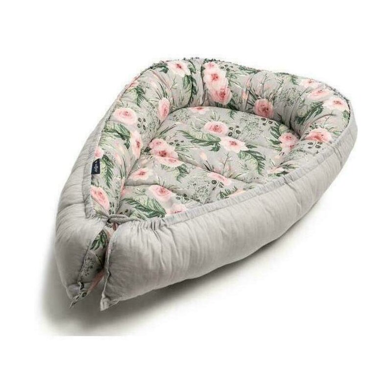 Womar zaffiro - protectie somn cu 2 fete baby nest, flowers