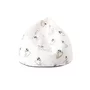 Fotoliu puf, BabyTrold, Markland Pure, Din muselina, Umplutura cu bilute, Husa detasabila, 12 luni+, 30 x 50 cm, Model foca, Alb