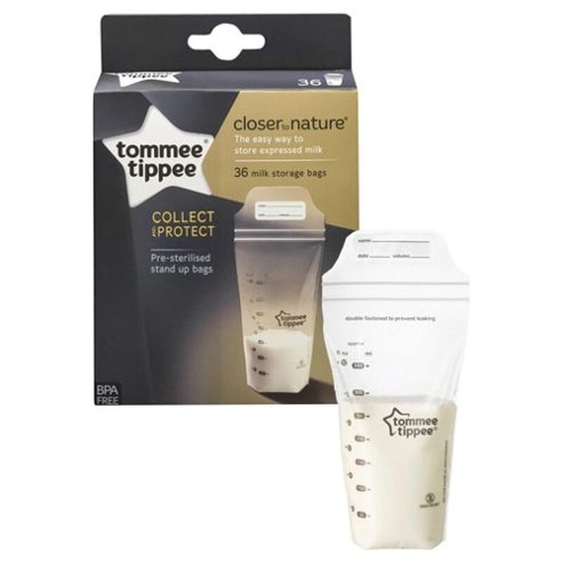 Tommee Tippee - Pungi de stocare lapte matern Closer to Nature, 36 buc