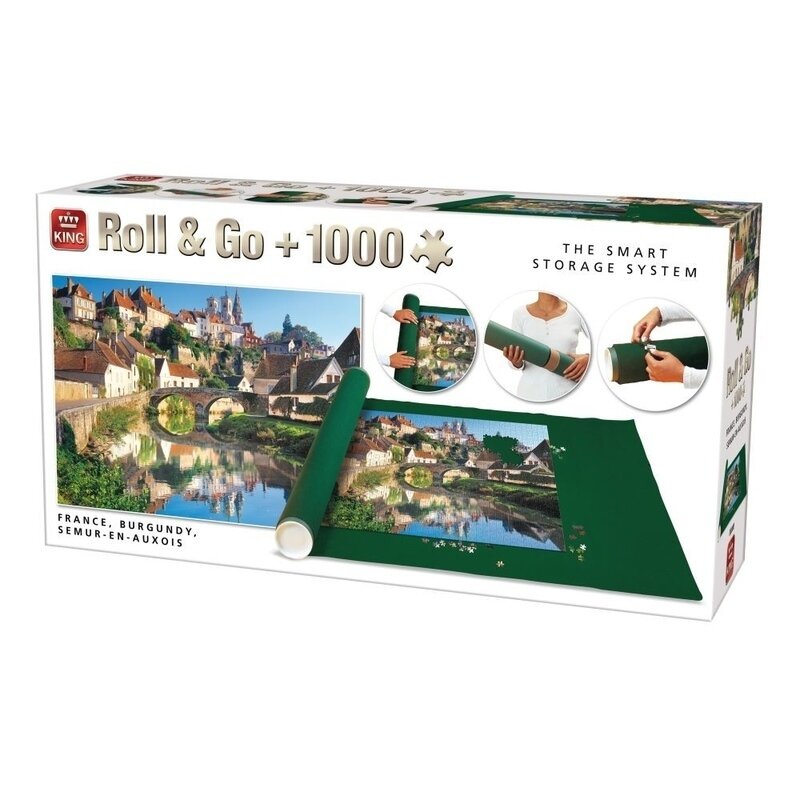 Puzzle 1000 piese+covoras franta burgundy