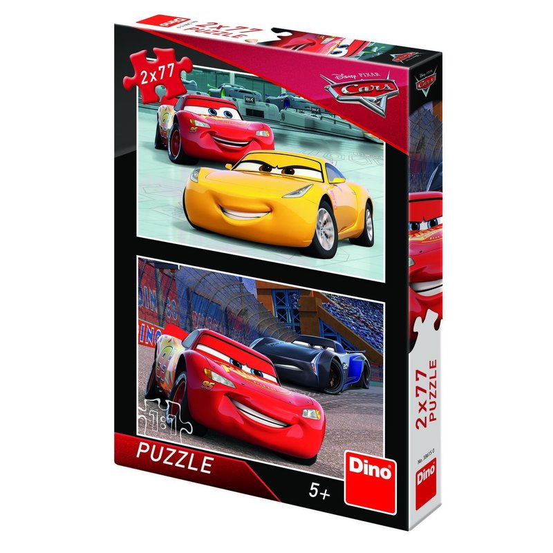 Dino - toys - puzzle 2 in 1 cars 3 cursa cea mare 77 piese